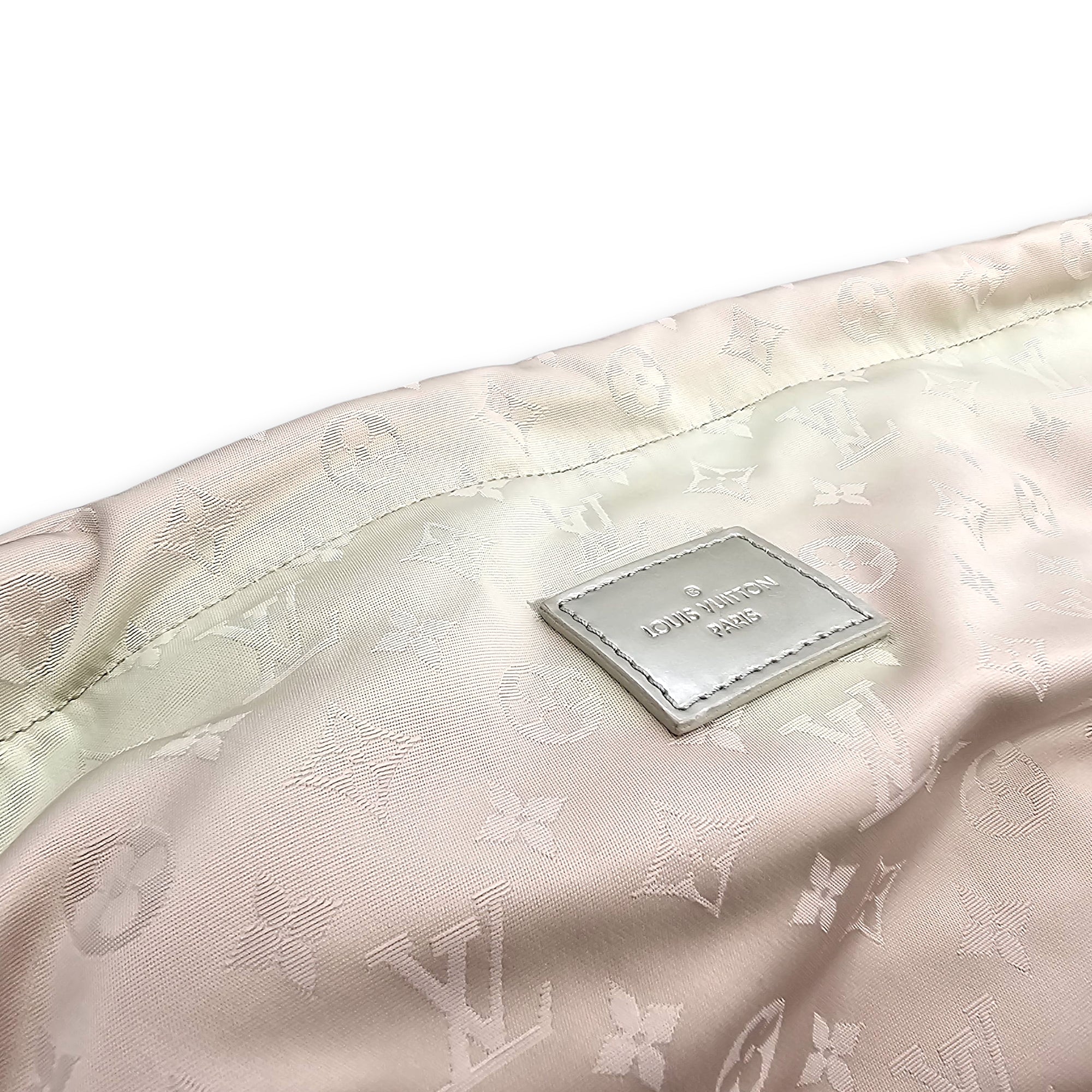 Jelly Shopping Bag MM Grey Top Handle Bag in Metallic Calf - Image 4