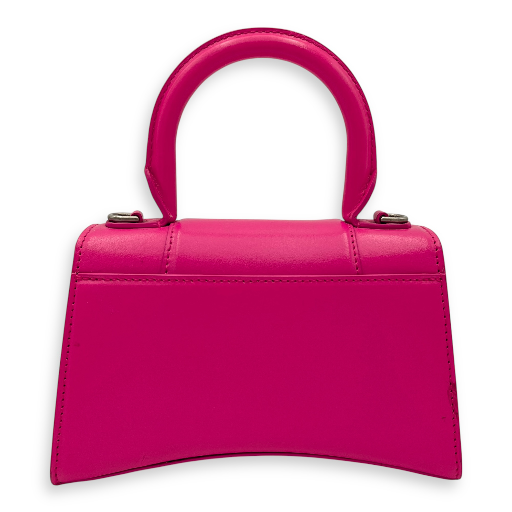 Hourglass XS Top handle bag in Calfskin, Silver Hardware - Image 3