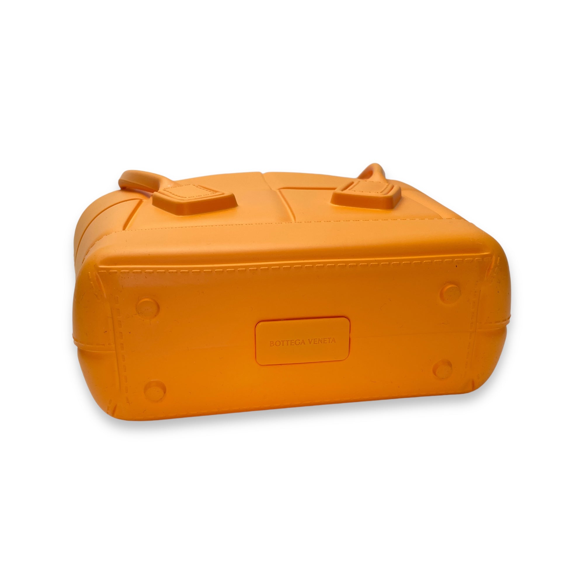 Arco Small Orange Top Handle Bag in Rubber - Image 6