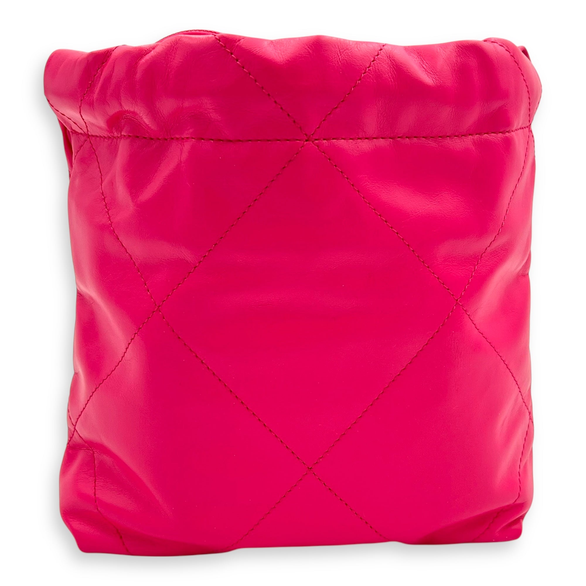 22 Tote Crossbody Bag Pink in Calfskin, Brushed Silver hardware - Image 3