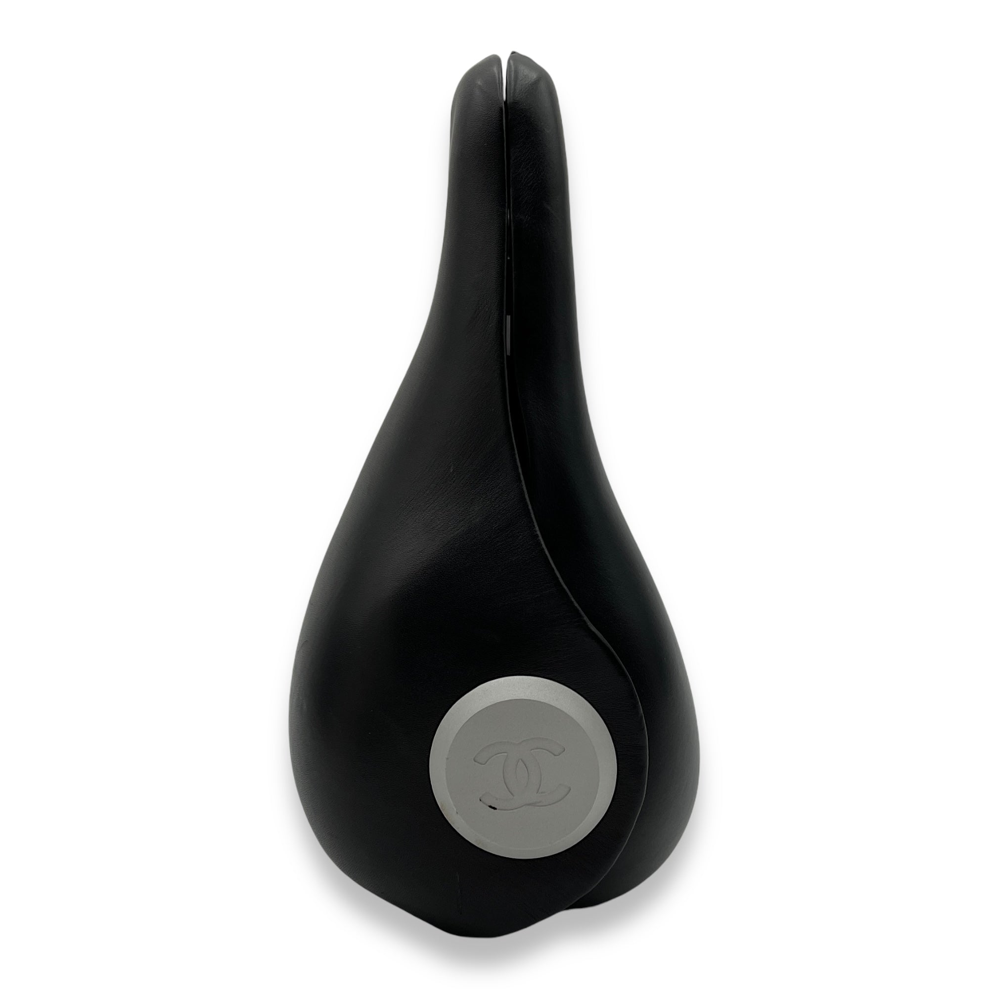 2005 Futuristic Hard Shell Black Top Handle Bag in Lambskin, Matte Palladium hardware - Image 4