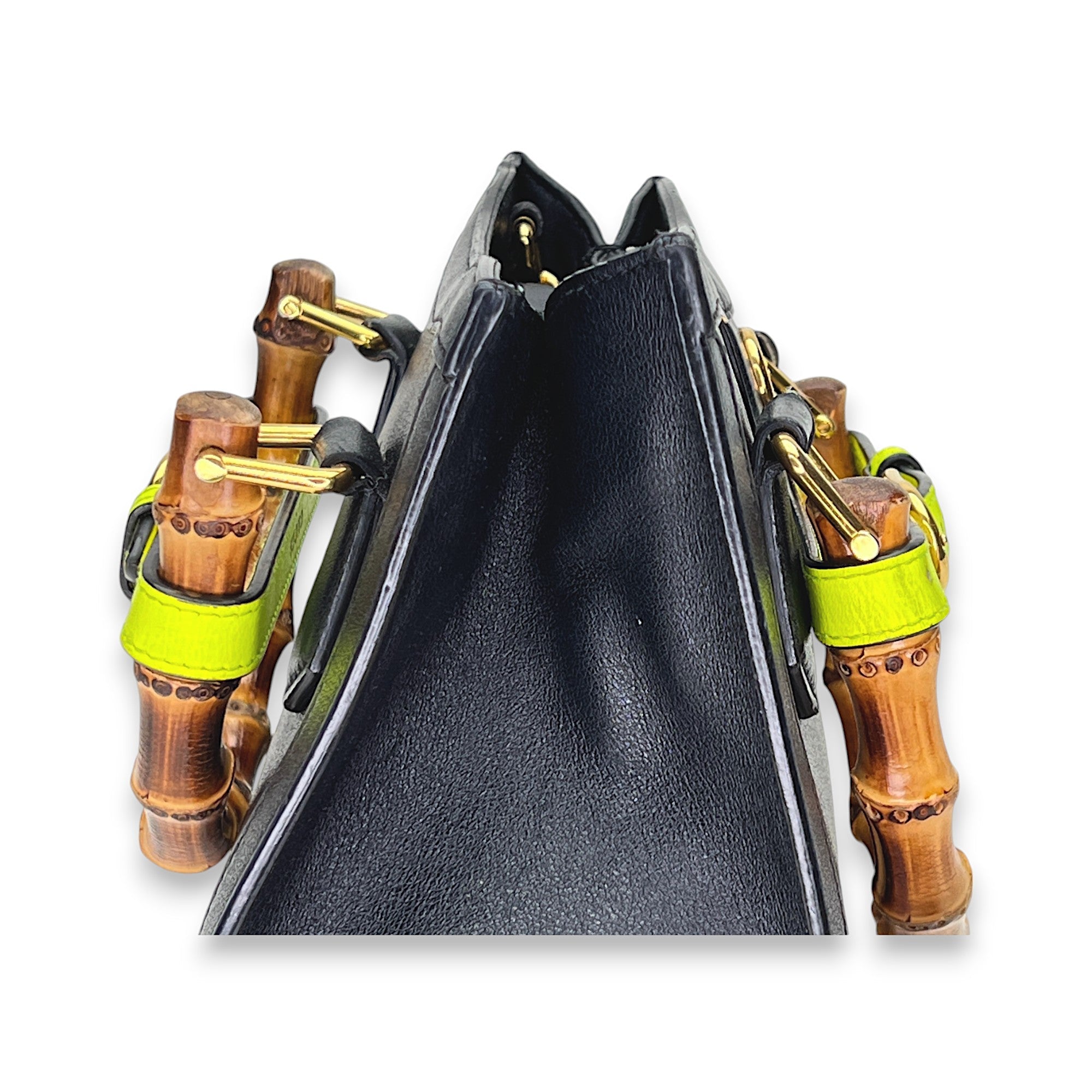 Bamboo Diana mini Black Crossbody Bag in Calfskin, Gold hardware - Image 7