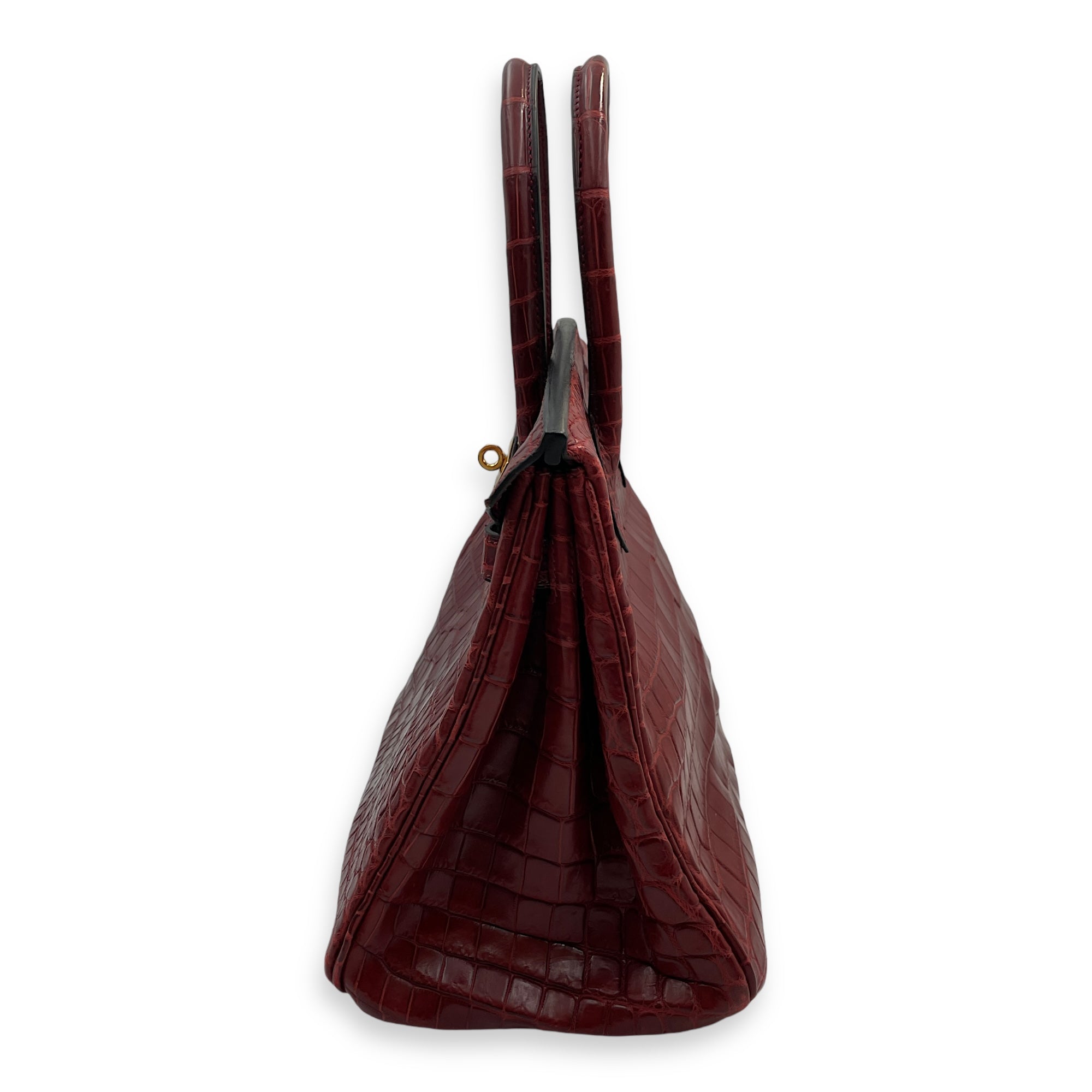 Birkin 30 Rouge in Matte Niloticus, Gold hardware - Image 5