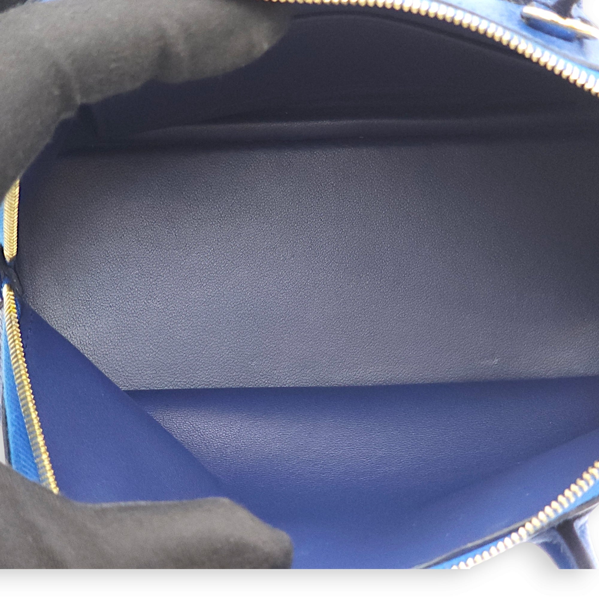 Bolide Blue France/Blue Sapphire in Evercolor, Gold hardware - Image 10