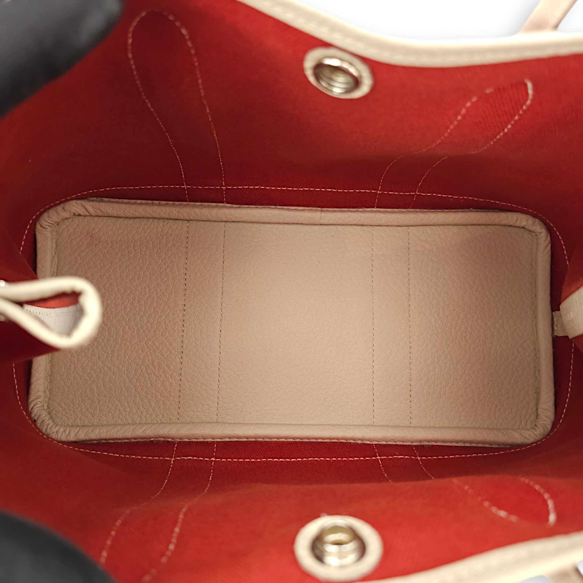 Garden Party 30 Rouge Duchesse/Craie in Toile/Vache Country, Palladium hardware - Image 8