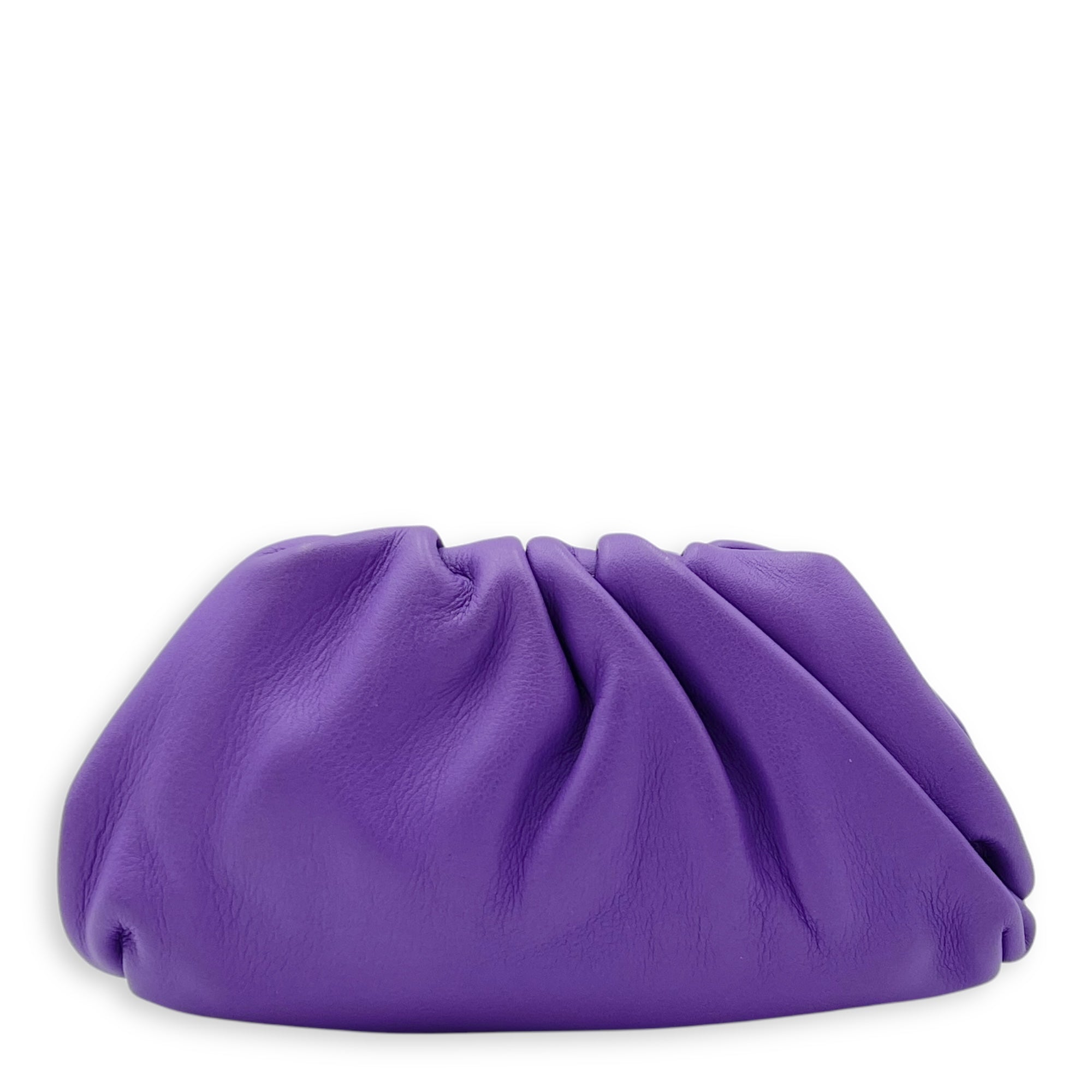 The Pouch Mini Purple Coin Purse in Lambskin, Gold hardware