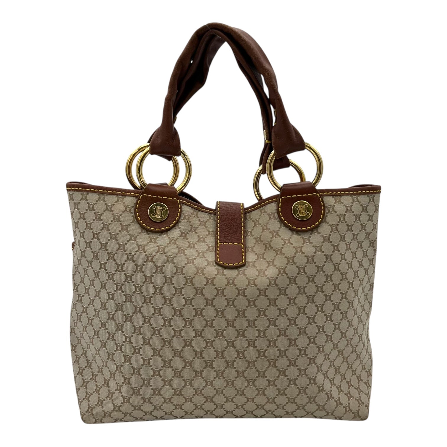 Macadam Shoulder Bag White in Coated Canvas, Gold hardware - Image 3