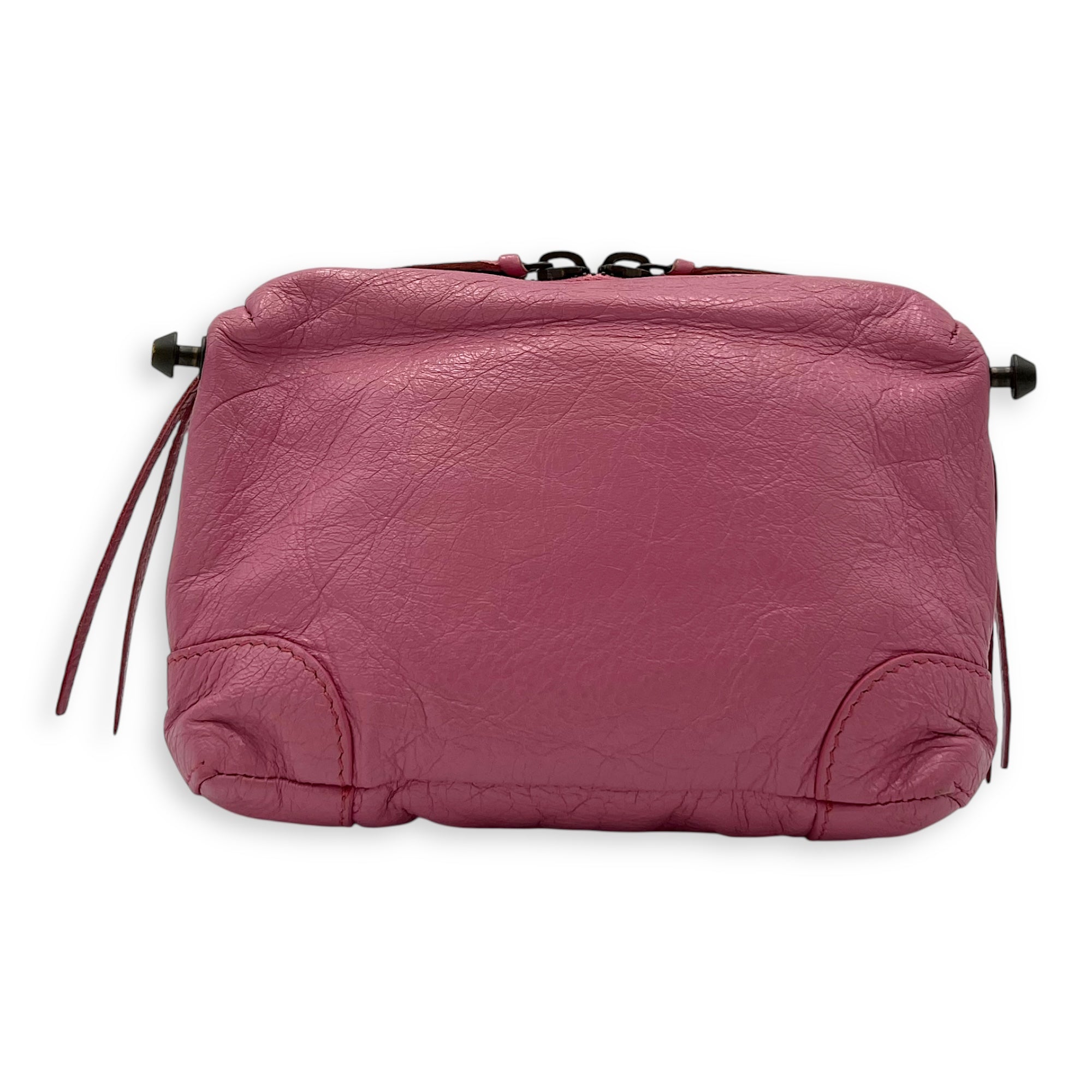 Reporter Sneakers Pink in Lambskin, Gunmetal hardware - Image 3