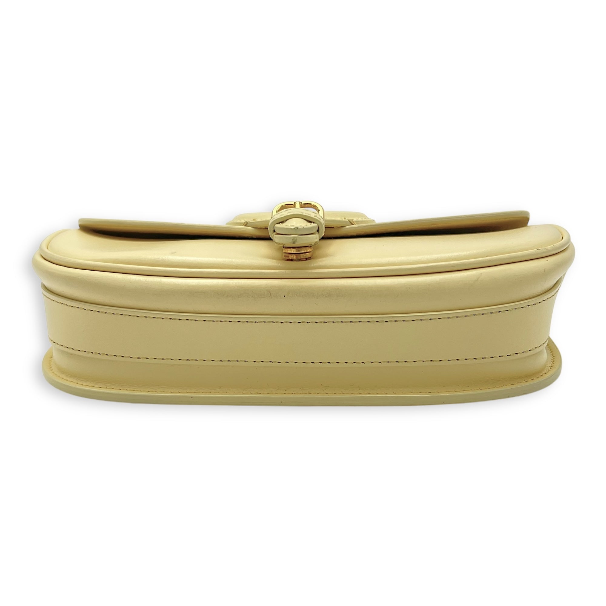 Bobby East West Yellow Crossbody Bag in Calfskin, Gold hardware - Image 6