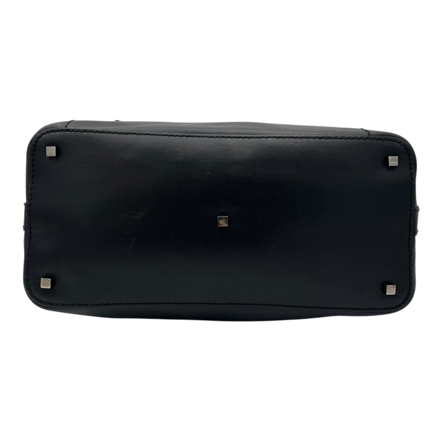 Hobo Black Top Handle Bag in Calfskin, Silver hardware - Image 6