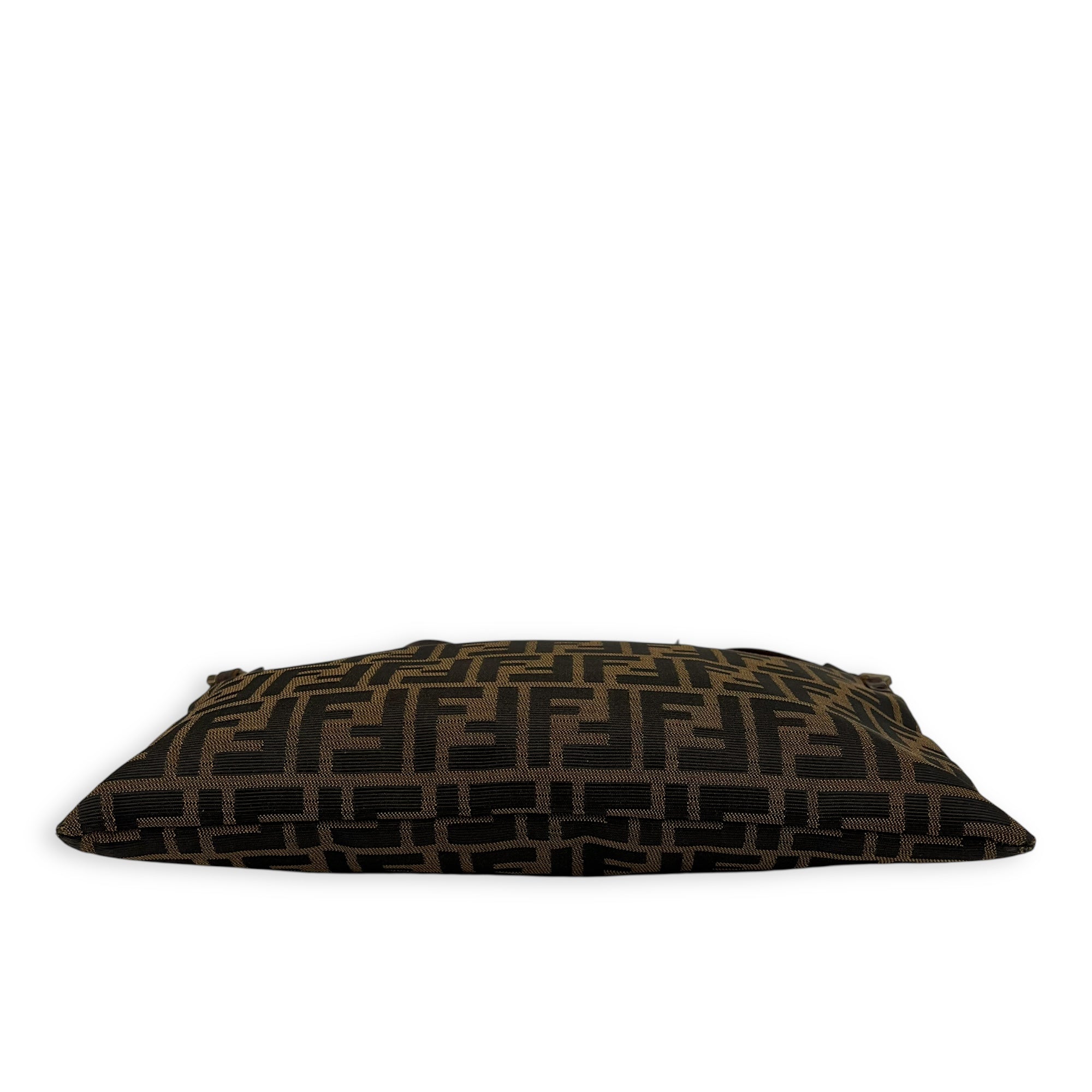 Logo Shoulder Bag Brown in Canvas, Silver hardware - Image 6