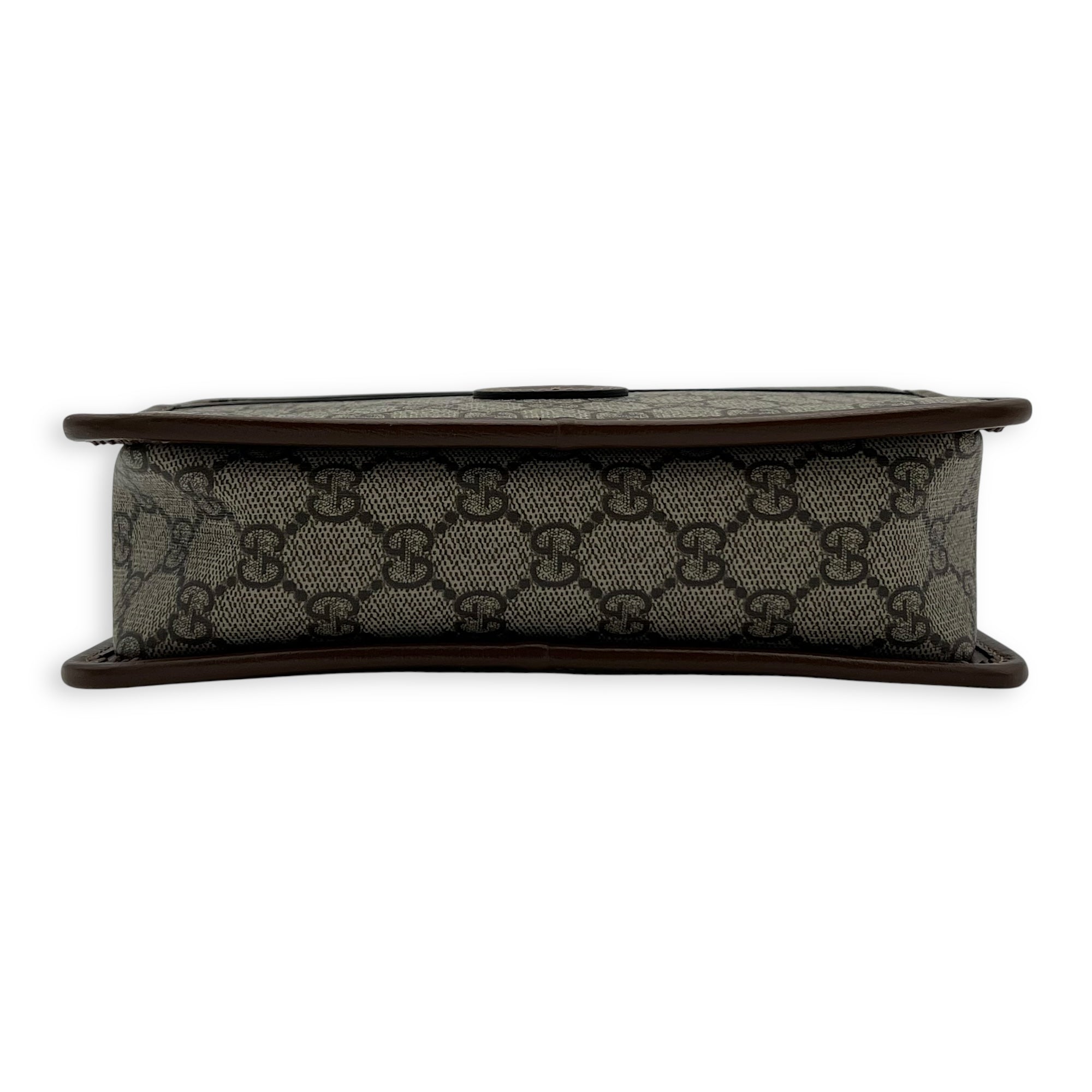 GG Supreme Crossbody Bag Brown in Coated Canvas, Gold hardware - Image 6