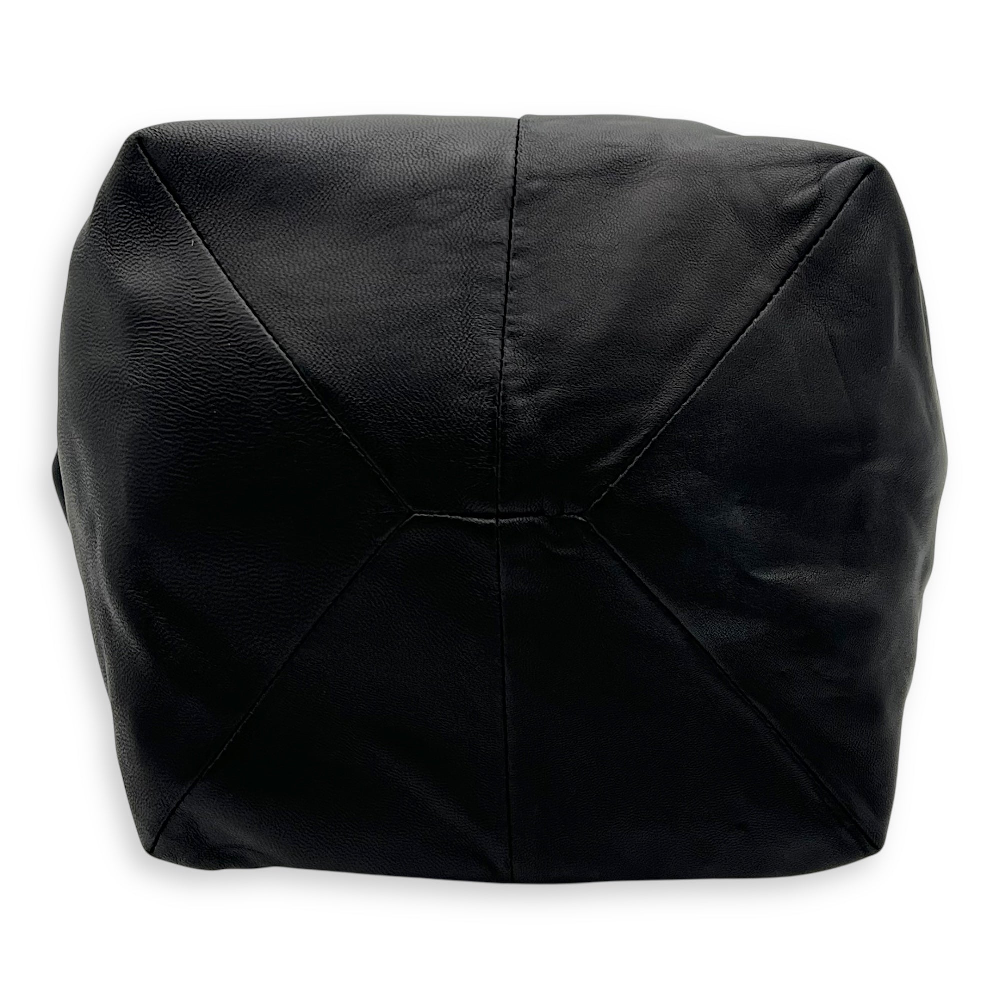 Vintage Top Handle Bag Black in Lambskin, Silver hardware - Image 6