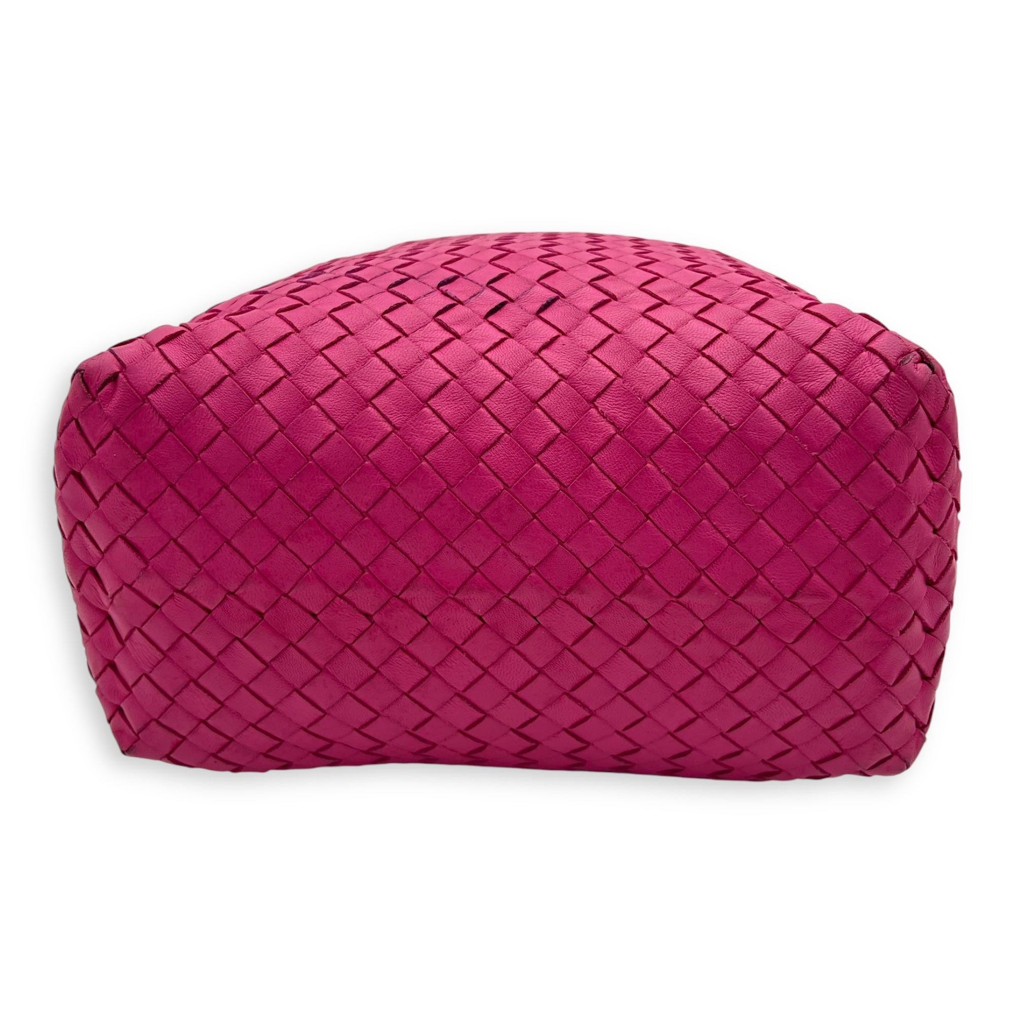 Intrecciato Shoulder Bag Pink in Lambskin, Gunmetal hardware - Image 6