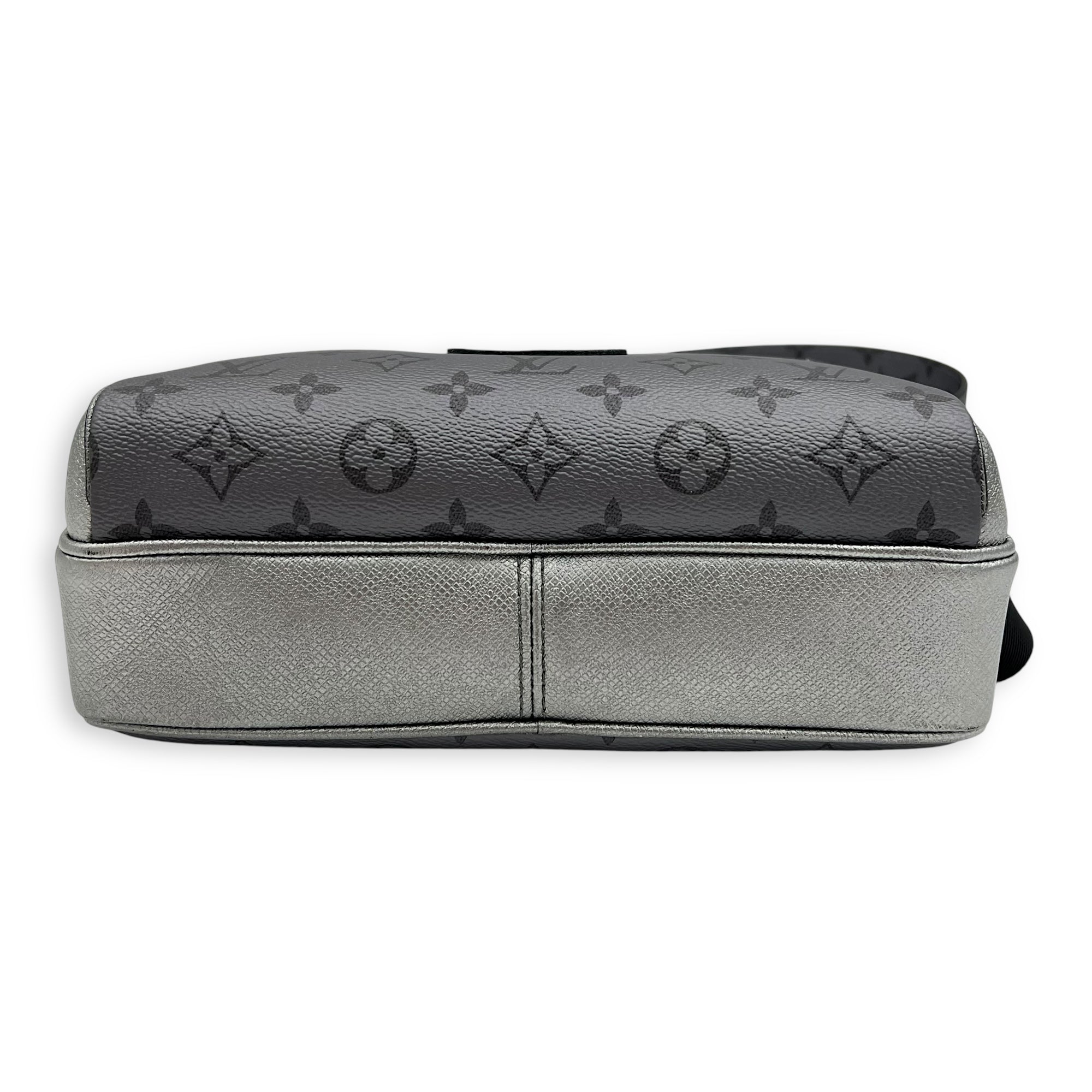 Logo Silver Messenger in Monogram Coated Canvas, Silver hardware - Image 3