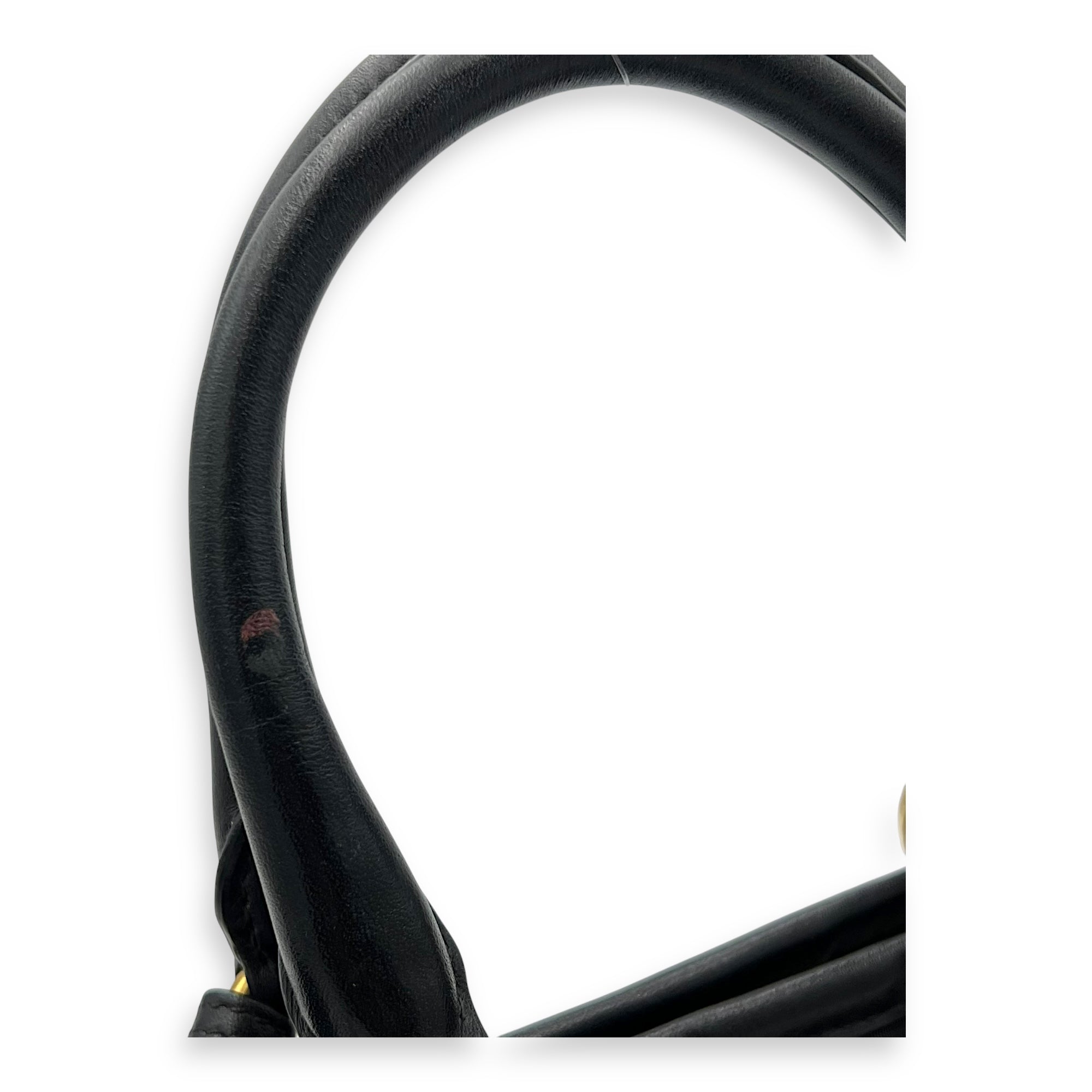 Logo Black Top Handle Bag in Nylon, Gold hardware - Image 7