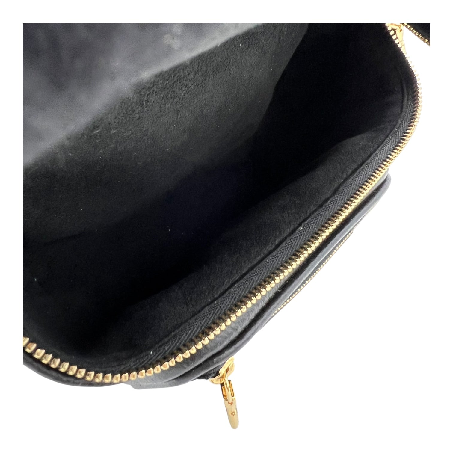 BumBag Belt Bag Black in Empreinte Leather, Gold hardware - Image 8