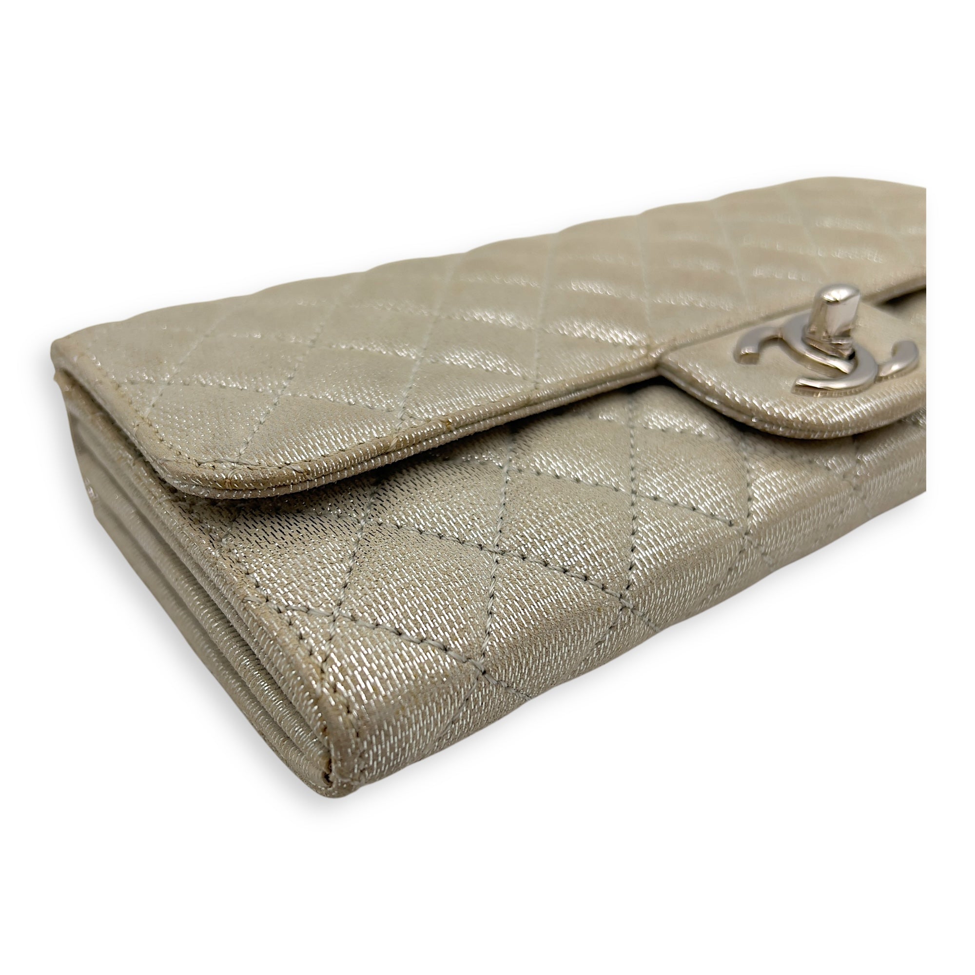 CC Silver Wallet On Chain in Jersey, Silver hardware - Image 10