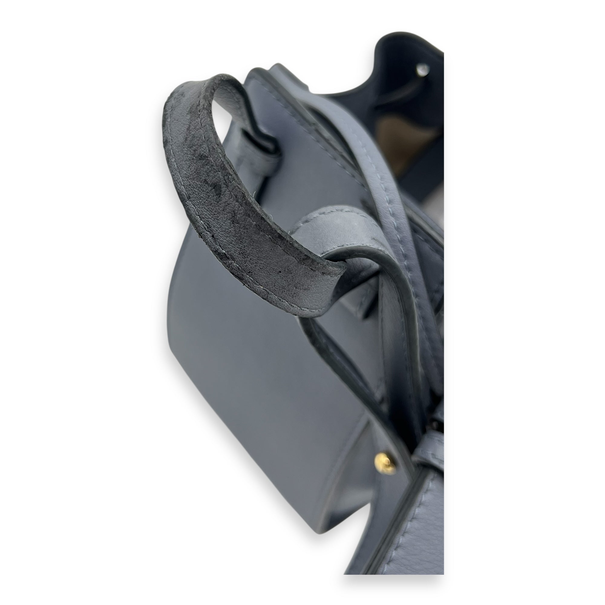 Hammock Mini Blue Shoulder Bag in Calfskin, Silver hardware - Image 9