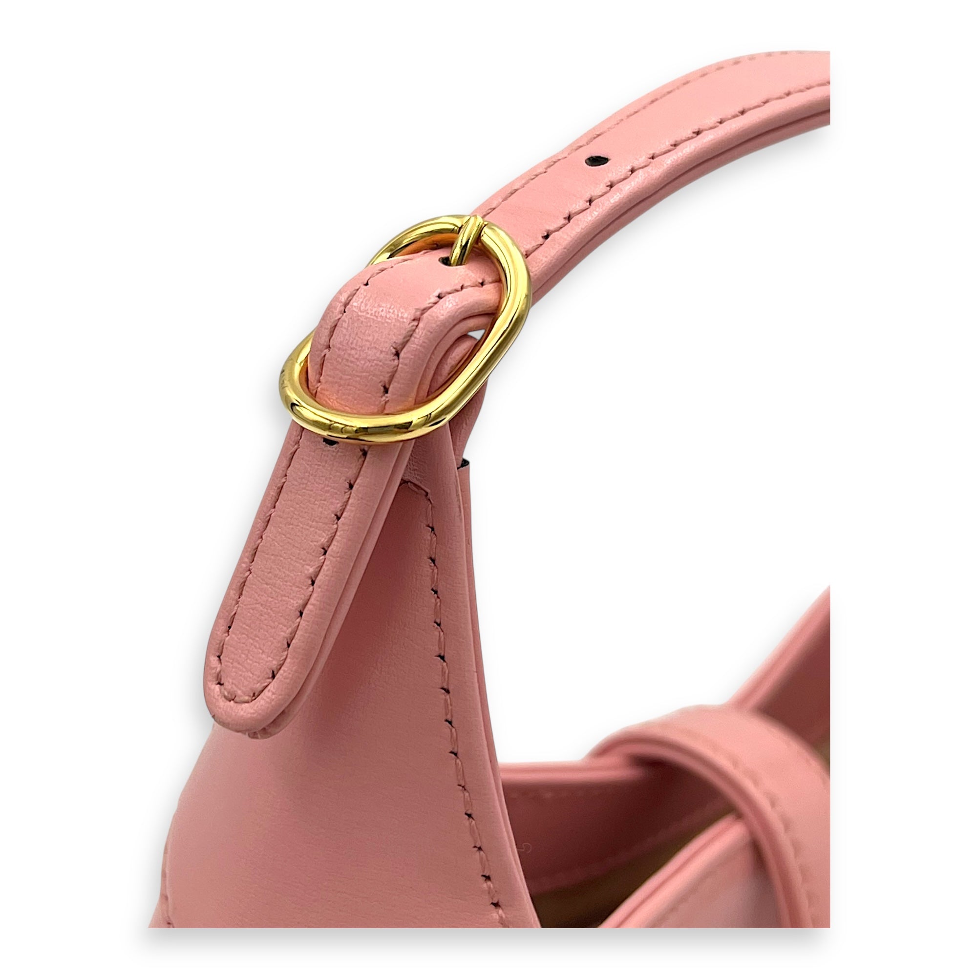Jackie 1961 Crossbody Bag Mini Pink in Calfskin, Gold hardware - Image 9