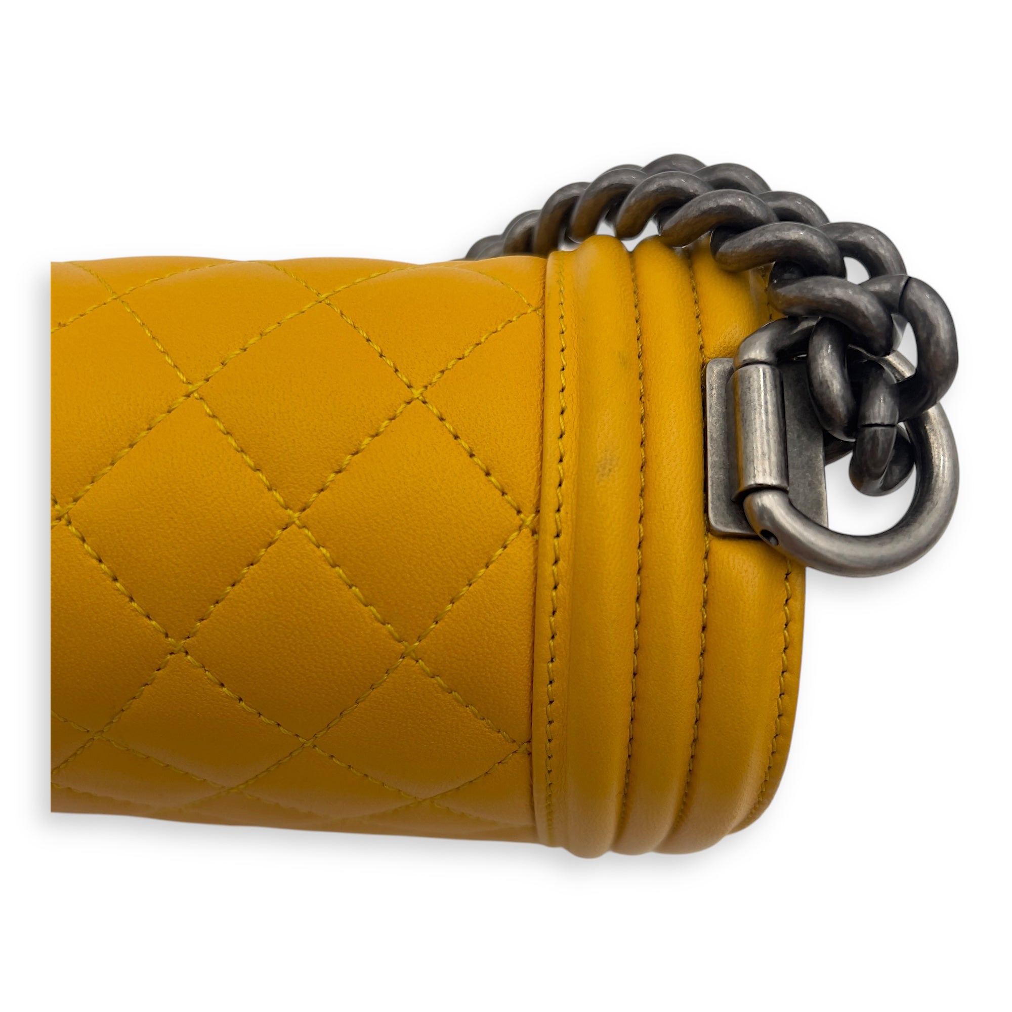 Boy Large Shoulder bag in Lambskin, Ruthenium Hardware - Image 8