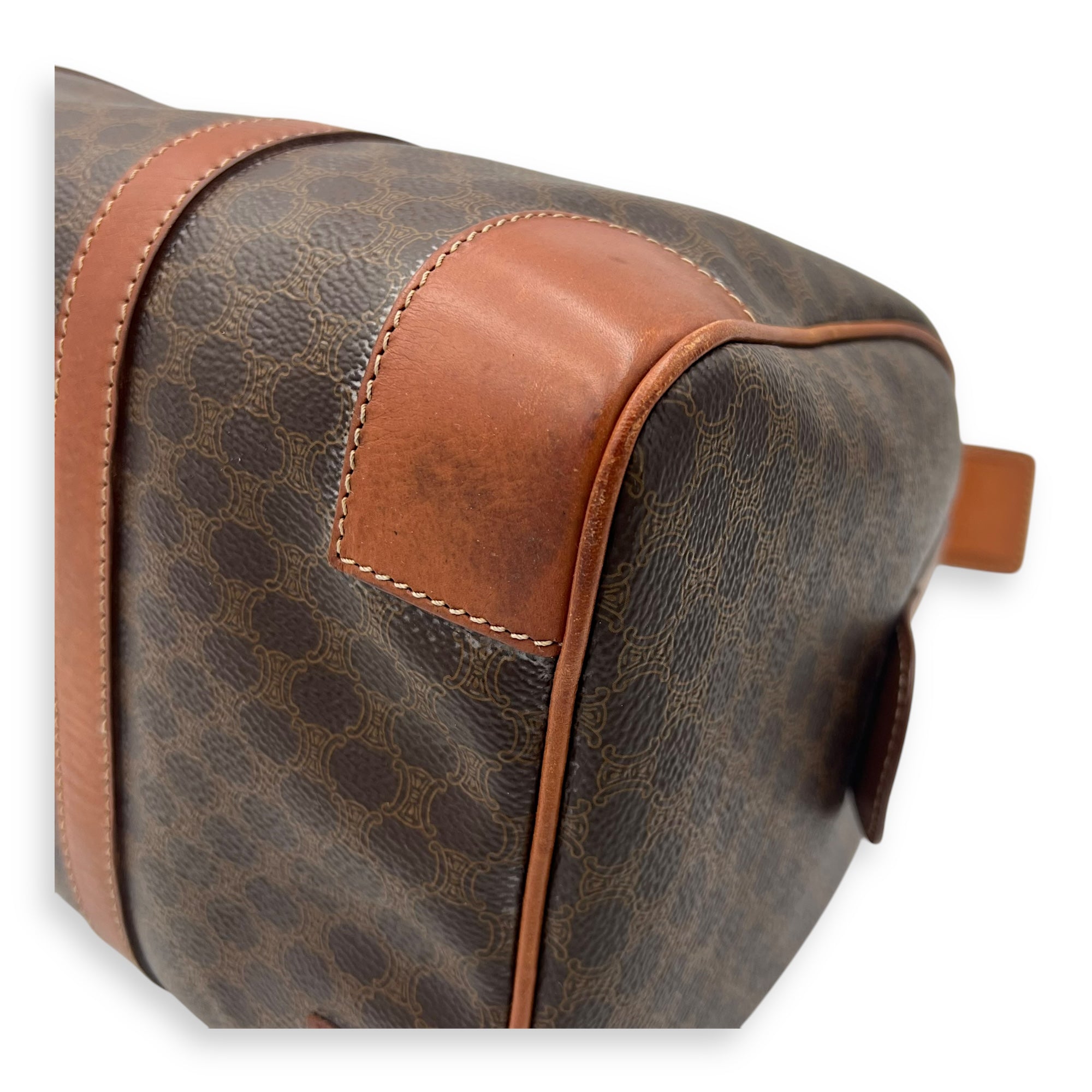 Macadam Top Handle Bag Brown in Coated Canvas, Gold hardware - Image 9