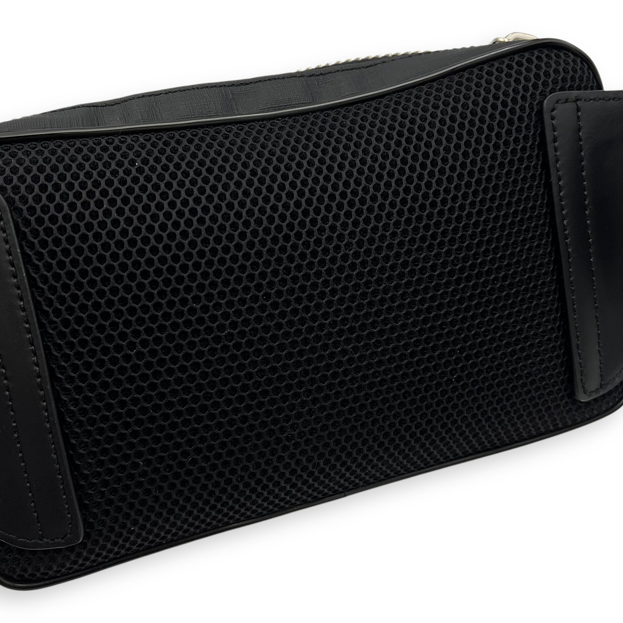 GG Supreme Belt Bag Black in Monogram Coated Canvas, Silver hardware - Image 10