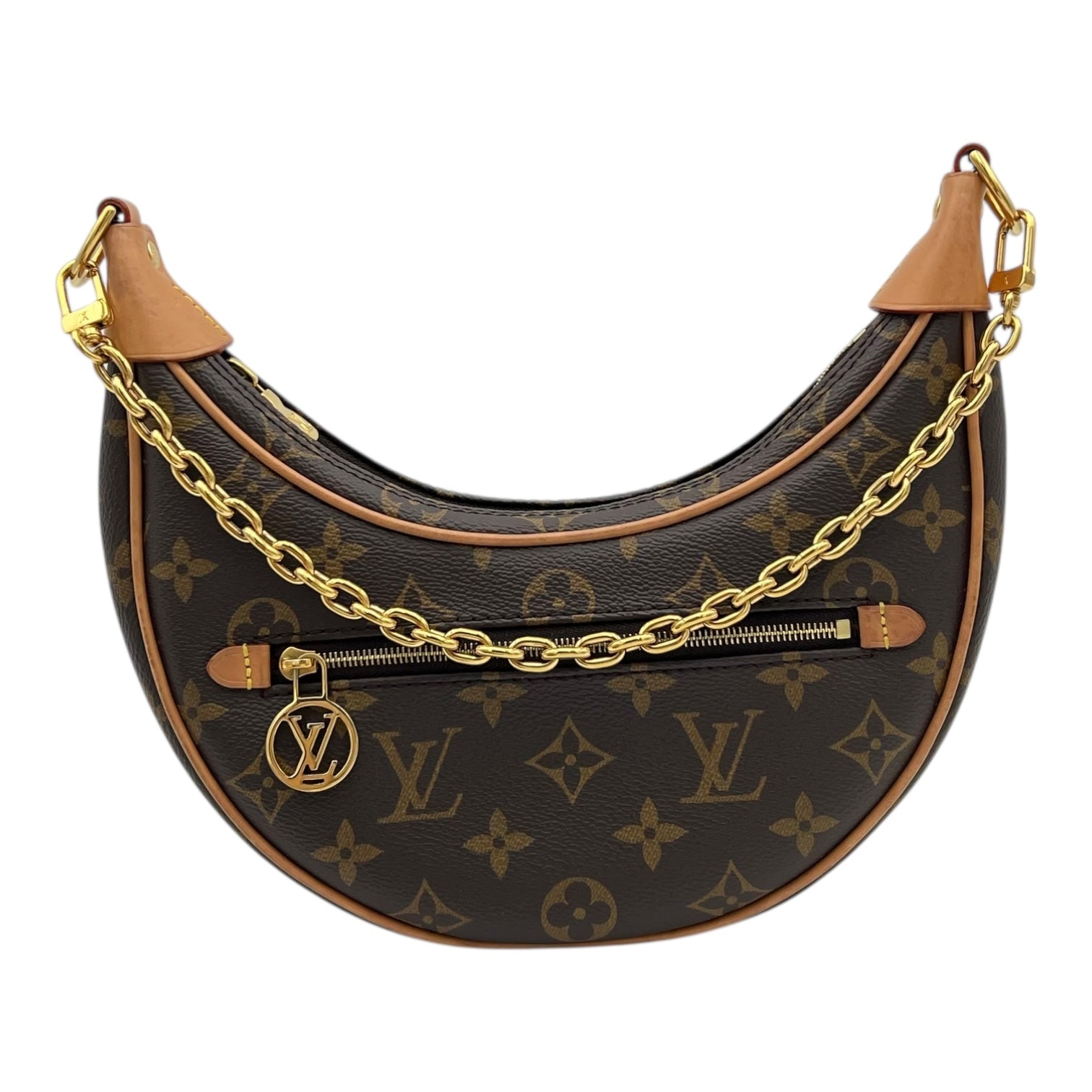 Loop Shoulder Bag Brown in Monogram Coated Canvas, Gold hardware - Image 11