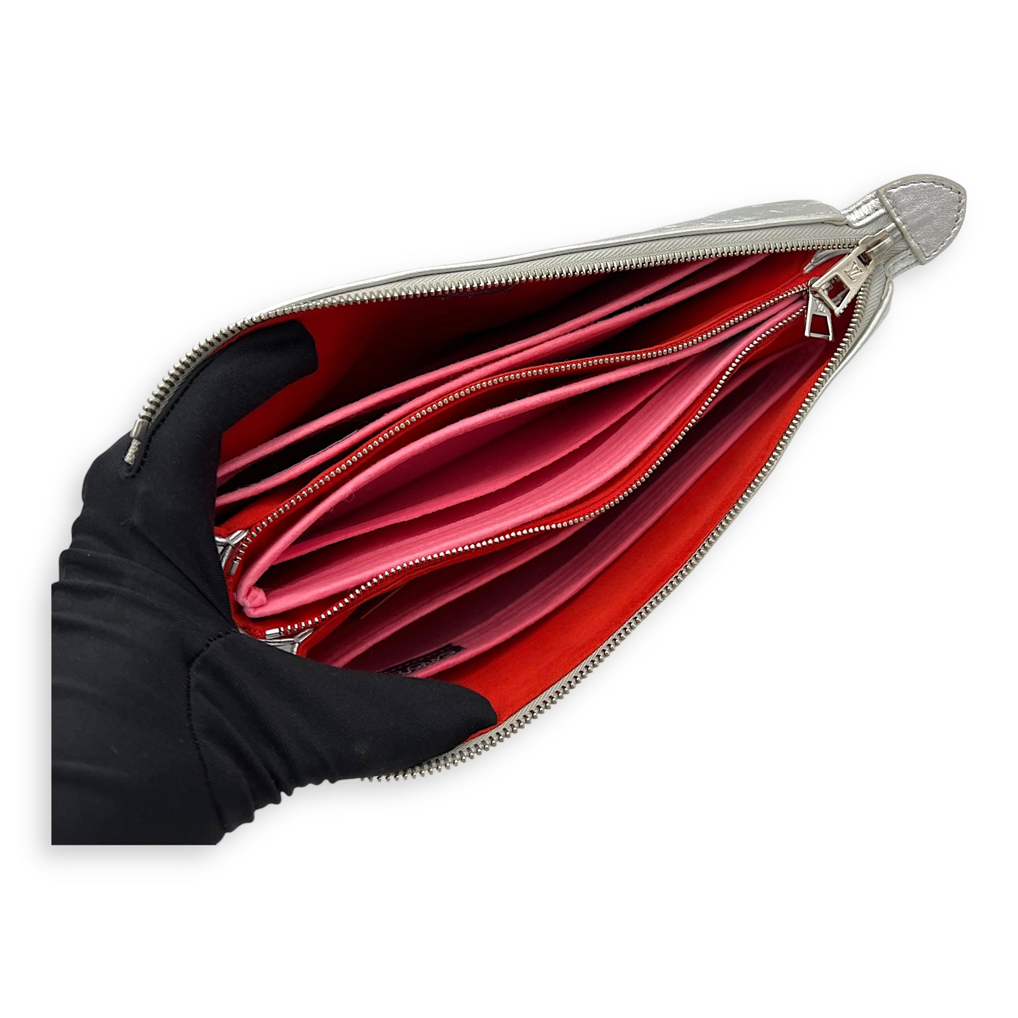 Coussin PM Silver Shoulder Bag in Lambskin, Silver hardware - Image 11