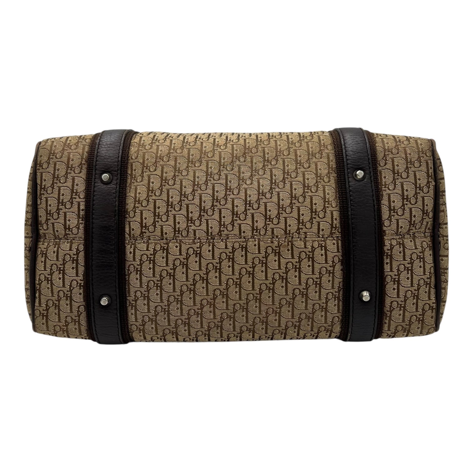 Trotteur Shoulder Bag Brown in Canvas, Silver hardware - Image 6