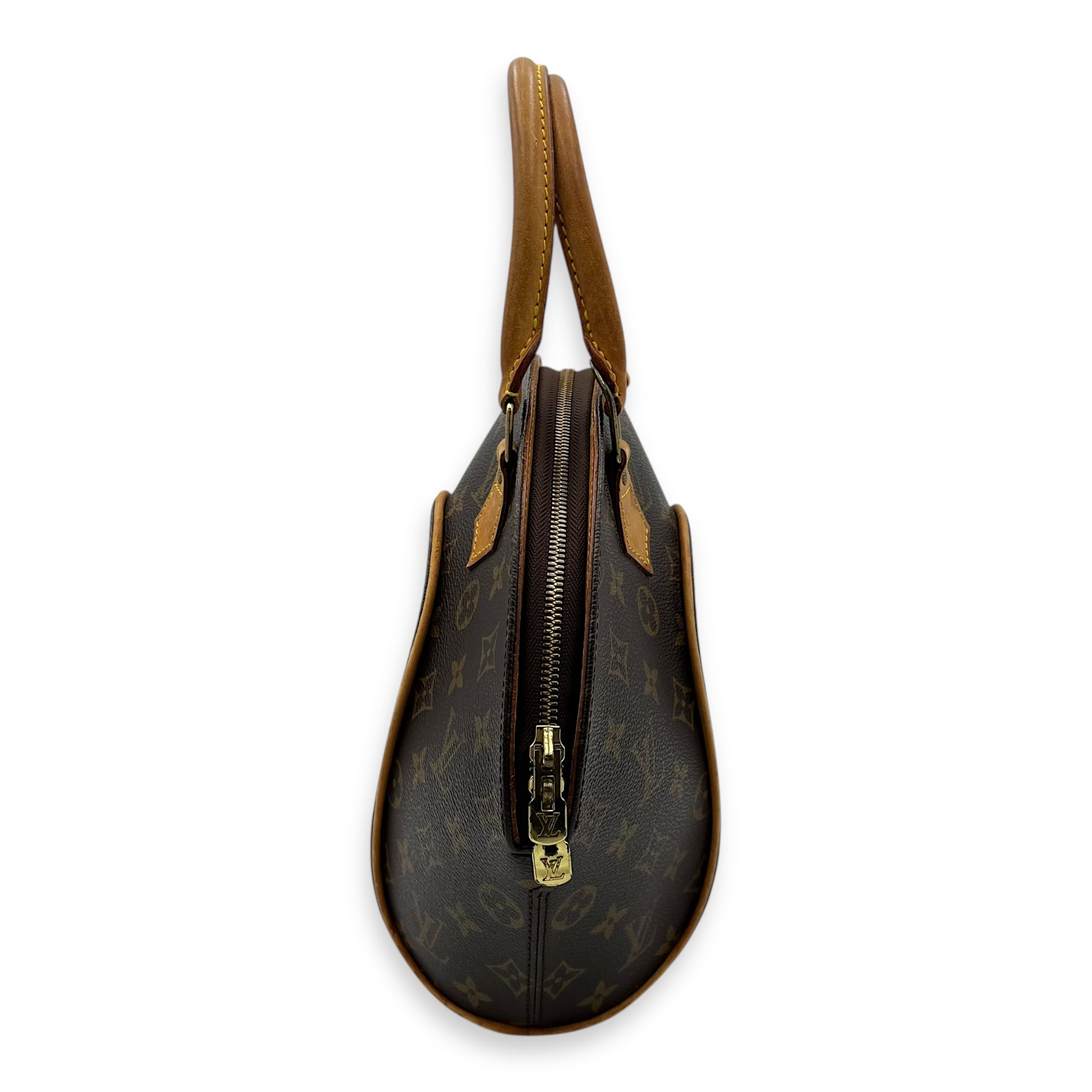 Ellipse Top Handle Bag Brown in Monogram Coated Canvas, Gold hardware - Image 4