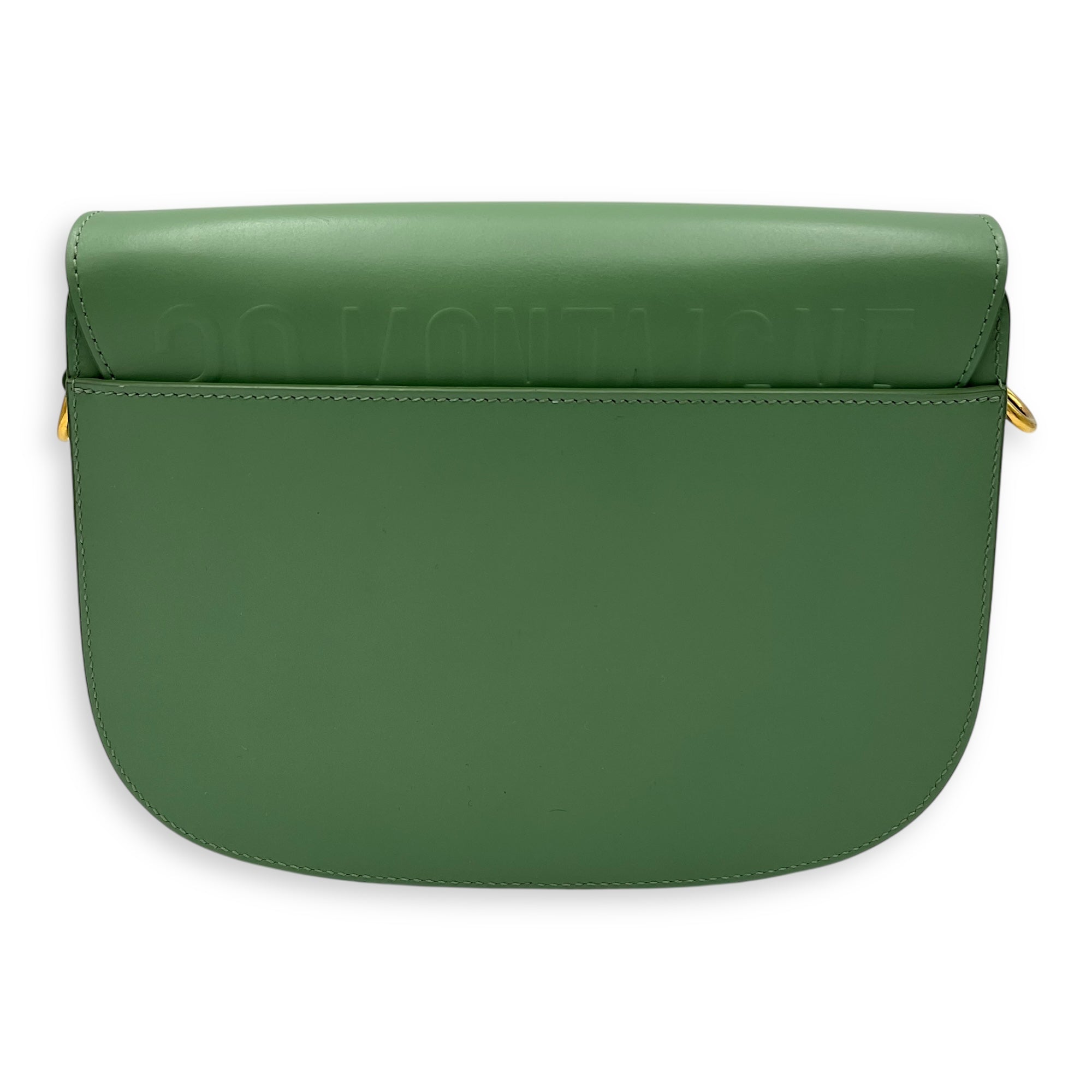 Bobby Crossbody Bag Green in Calfskin, Gold hardware - Image 3