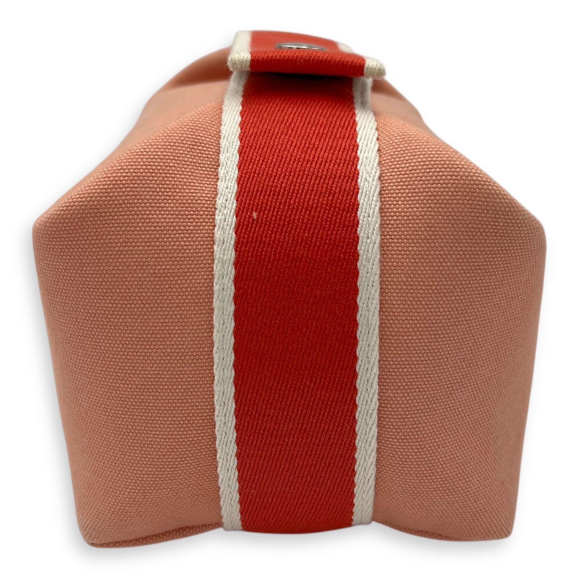 Bride a Brac Orange Top Handle Bag in Canvas, Palladium hardware - Image 4