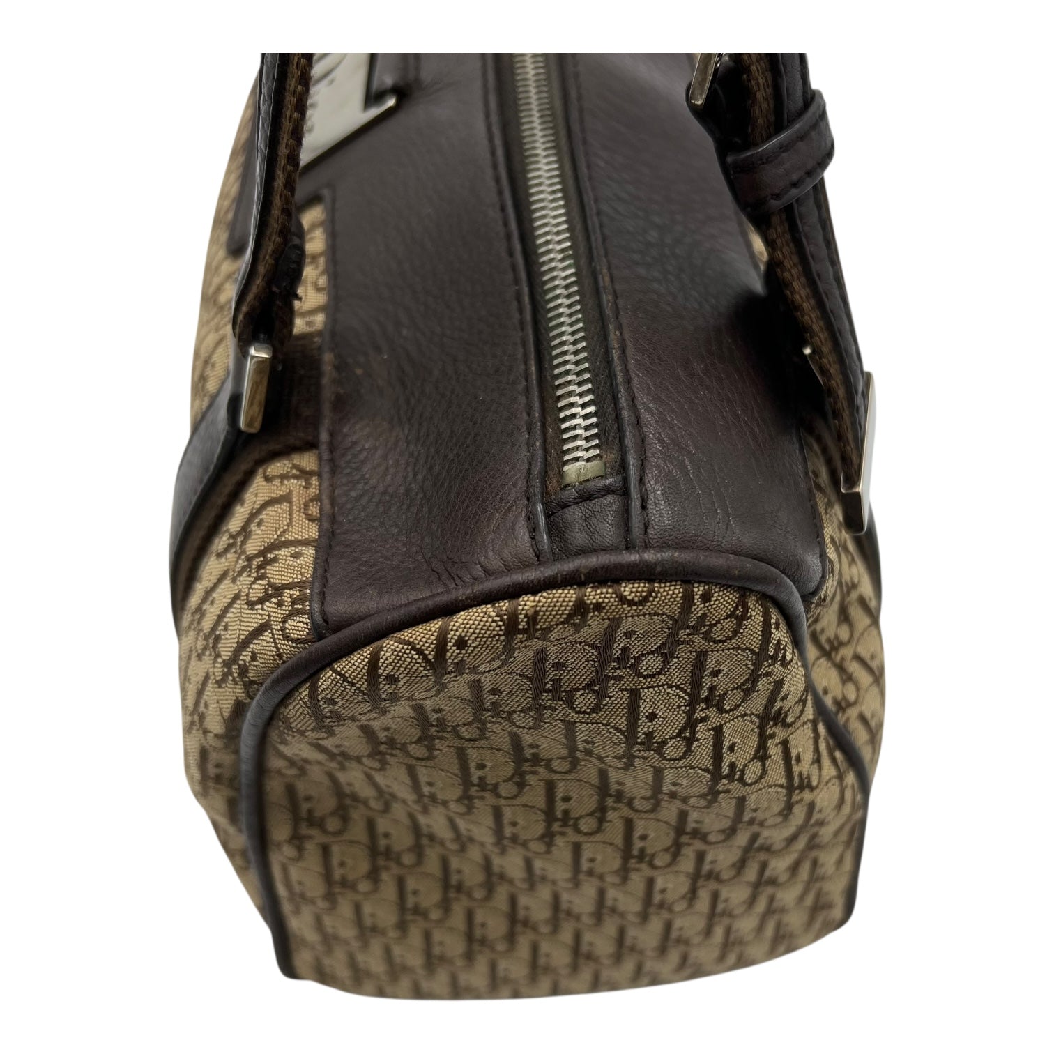 Trotteur Shoulder Bag Brown in Canvas, Silver hardware - Image 12