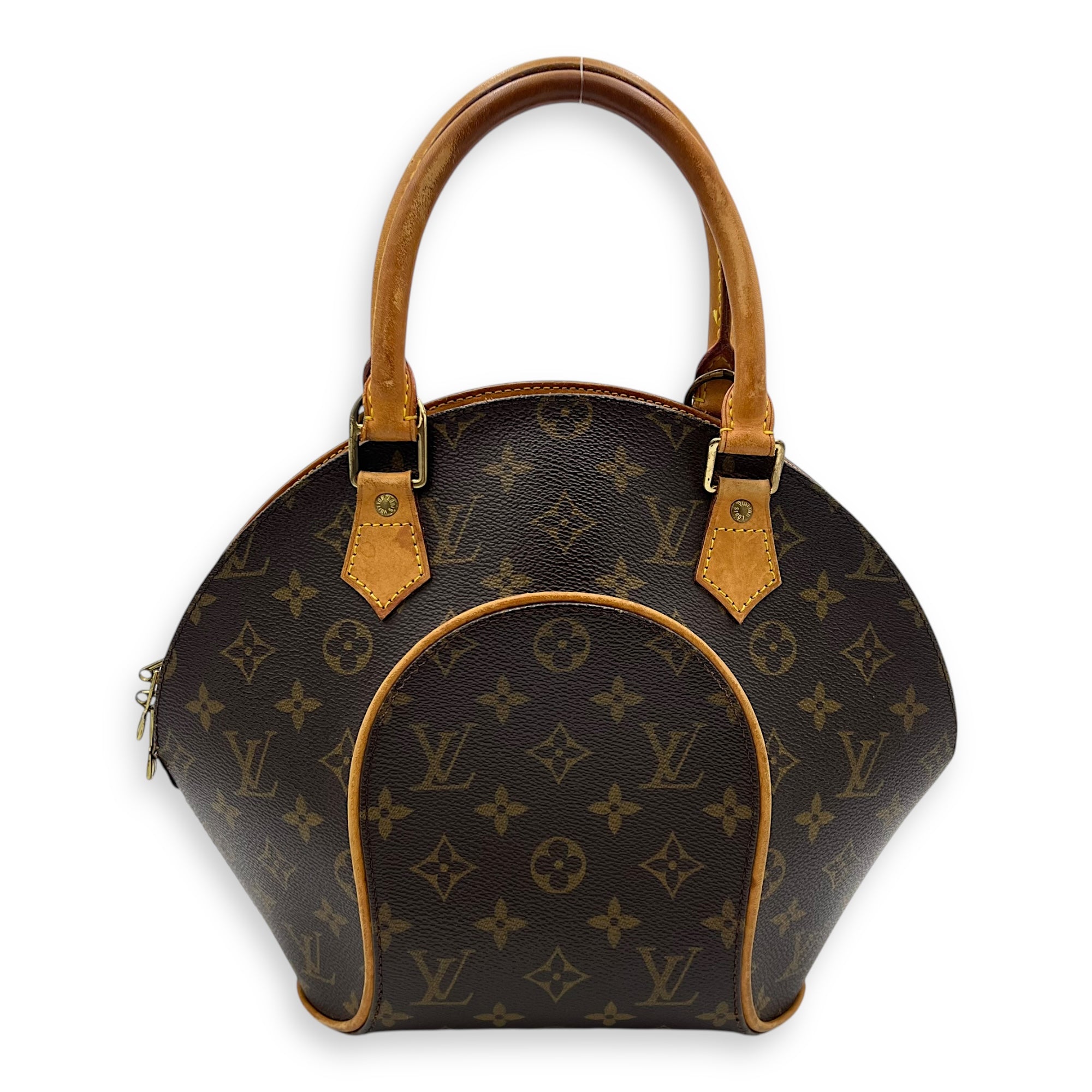 Ellipse Top Handle Bag Brown in Monogram Coated Canvas, Gold hardware - Image 3