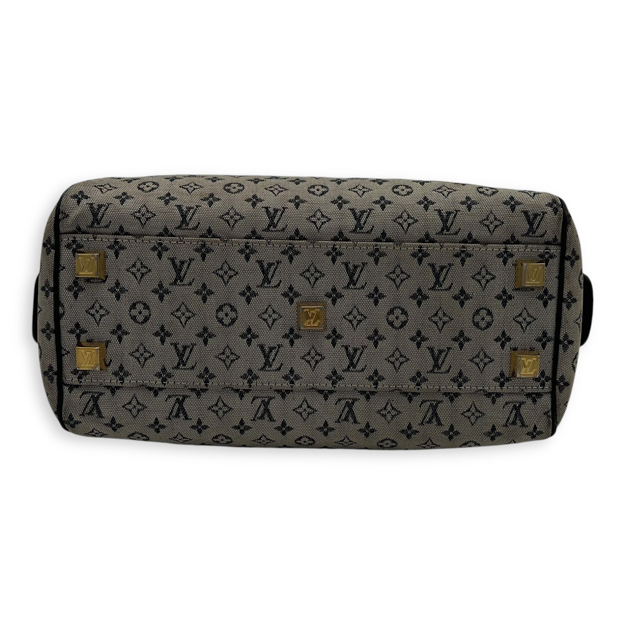 Josephine Shoulder Bag Grey in Jacquard, Gold hardware - Image 6