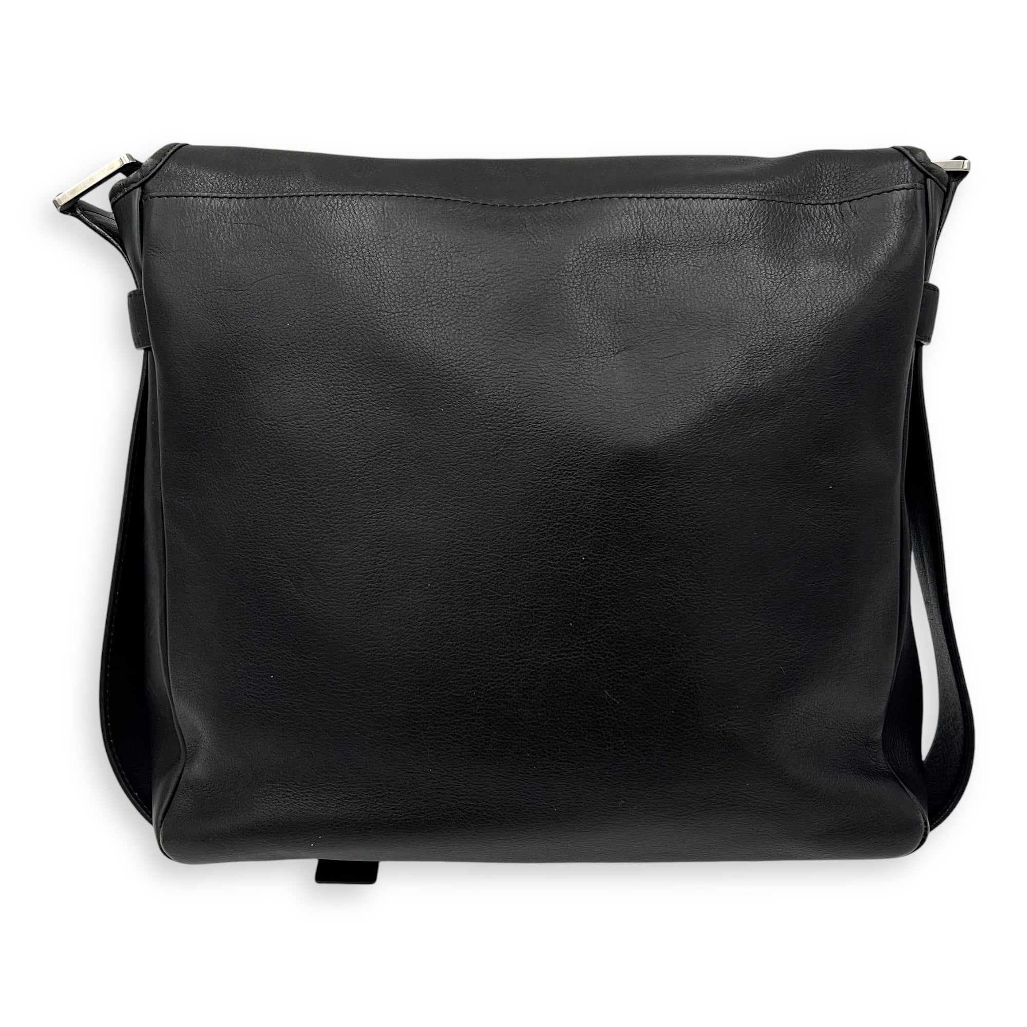 Vintage Crossbody Bag Black in Calfskin, Silver hardware - Image 3