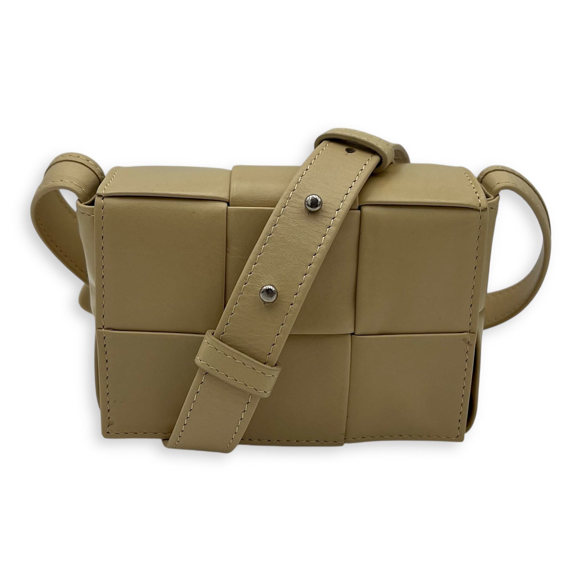 Cassette Candy Beige Crossbody Bag in Calfskin - Image 11