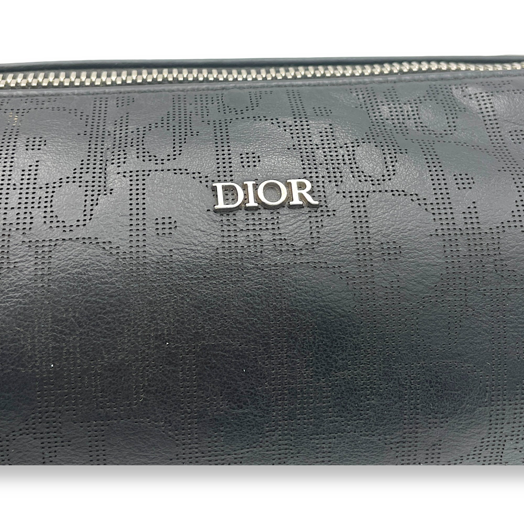 Roller Crossbody Bag Black in Calfskin, Silver hardware - Image 8