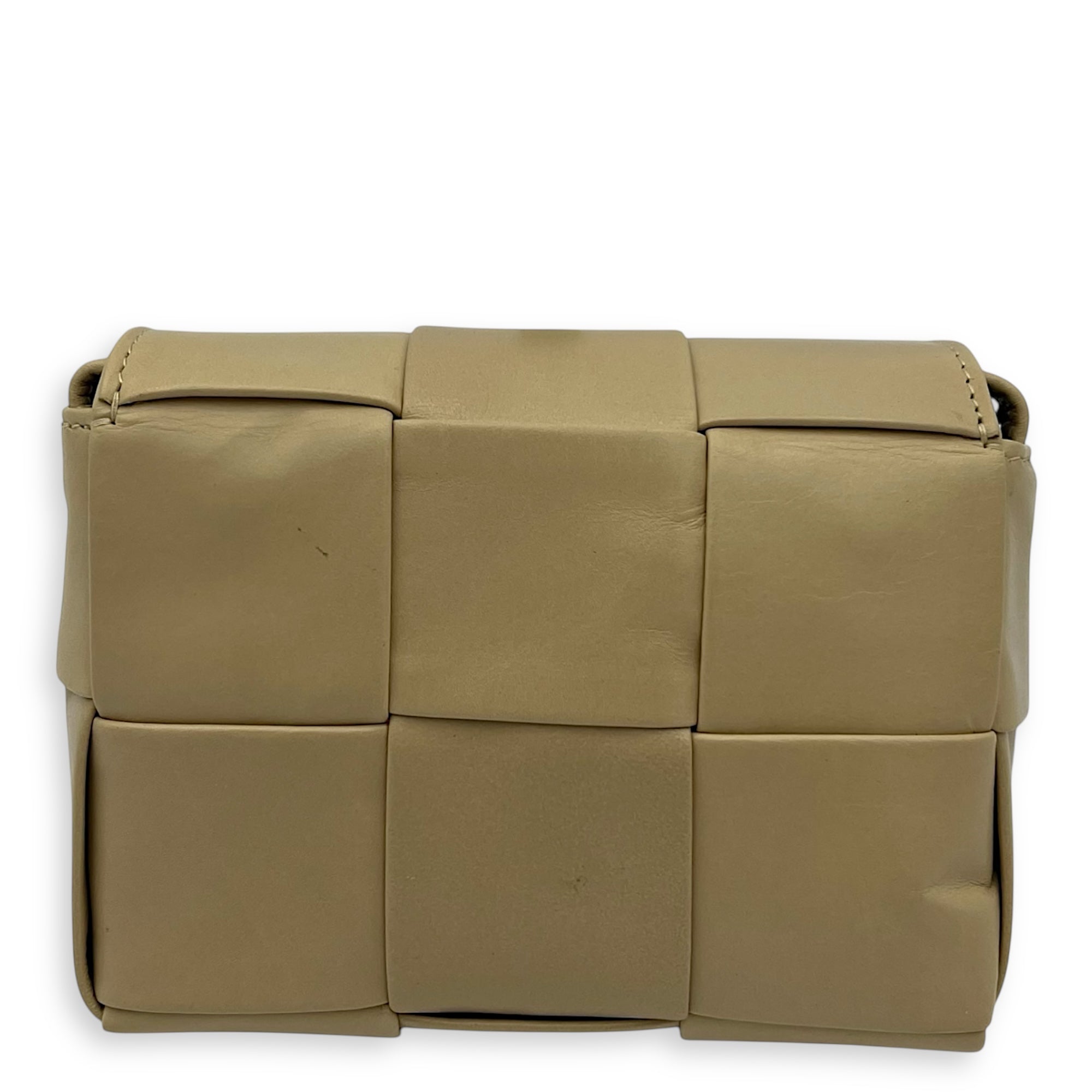 Cassette Candy Beige Crossbody Bag in Calfskin - Image 3